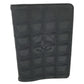 CHANEL New Travel Line Logo System Planner Stationery Cover Nylon Women's Black