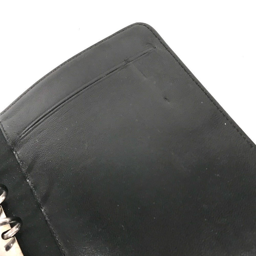 CHANEL New Travel Line Logo System Planner Stationery Cover Nylon Women's Black