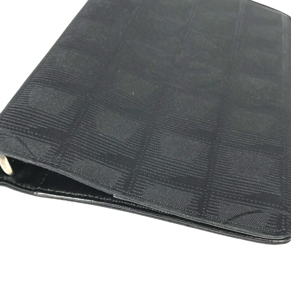 CHANEL New Travel Line Logo System Planner Stationery Cover Nylon Women's Black