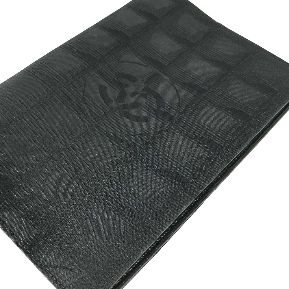 CHANEL New Travel Line Logo System Planner Stationery Cover Nylon Women's Black
