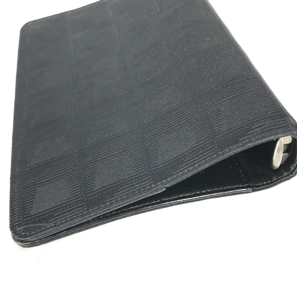 CHANEL New Travel Line Logo System Planner Stationery Cover Nylon Women's Black