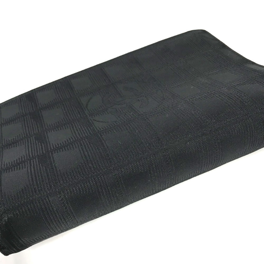 CHANEL New Travel Line Logo System Planner Stationery Cover Nylon Women's Black