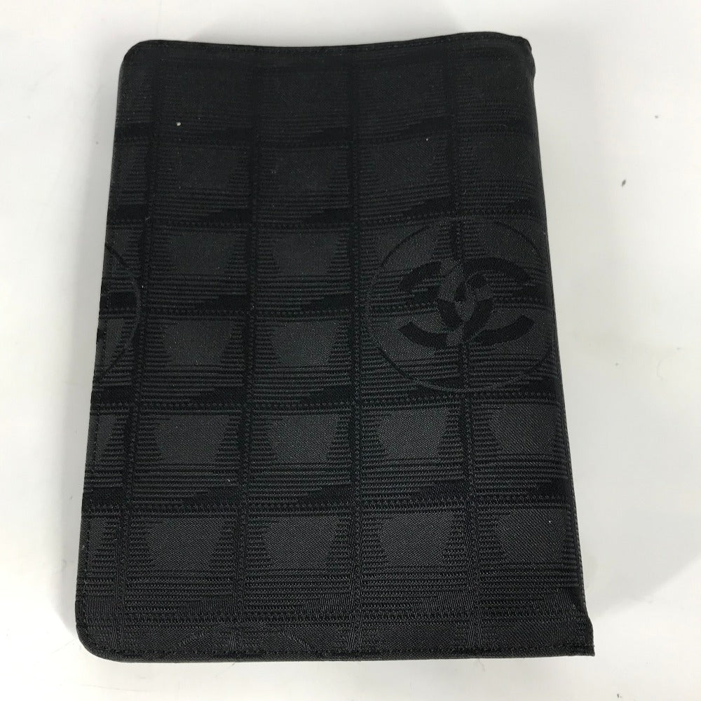 CHANEL New Travel Line Logo System Planner Stationery Cover Nylon Women's Black