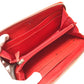 CHANEL A37188 Micro Chocolate Bar Round Zip Long Wallet, Patent Leather, Women's, Rouge (Red)