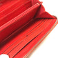 CHANEL A37188 Micro Chocolate Bar Round Zip Long Wallet, Patent Leather, Women's, Rouge (Red)
