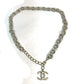 CHANEL 17K CC Coco Mark Chain Glitter Belt Metal Women's Gold