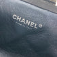 CHANEL ラインストーン がま口 ガマ口 カバン ポーチ クラッチバッグ レザー レディース ダークネイビー系