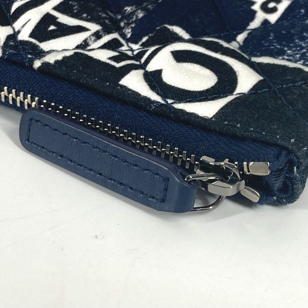 CHANEL 総柄 ポーチ セカンドバッグ クラッチバッグ キャンバス レディース ネイビー - brandshop-reference