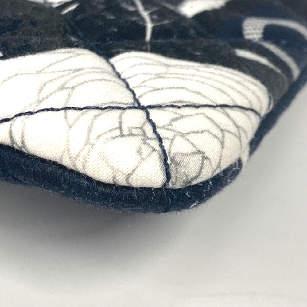 CHANEL 総柄 ポーチ セカンドバッグ クラッチバッグ キャンバス レディース ネイビー - brandshop-reference