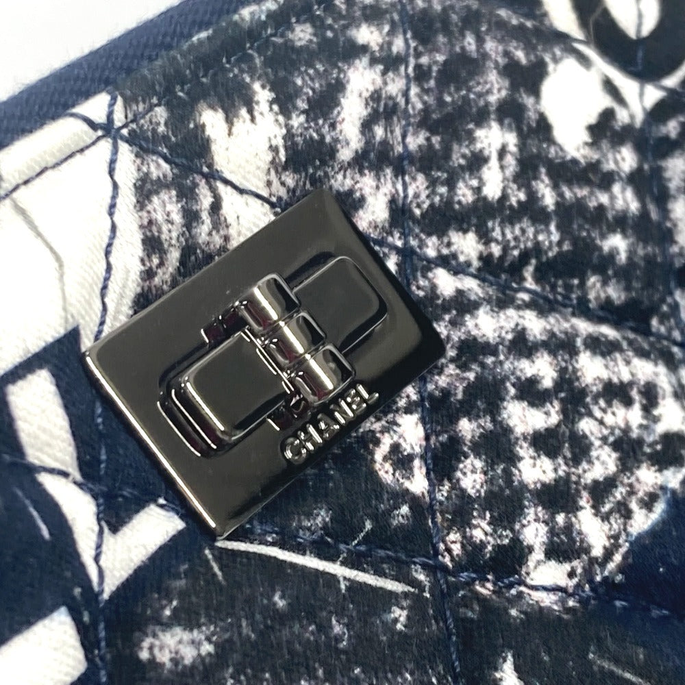 CHANEL 総柄 ポーチ セカンドバッグ クラッチバッグ キャンバス レディース ネイビー - brandshop-reference