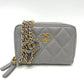 CHANEL AP2308 Matelasse Chaincoin purse Shoulder Bag Caviar Leather gray Used