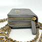 CHANEL AP2308 Matelasse Chaincoin purse Shoulder Bag Caviar Leather gray Used