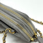 CHANEL AP2308 Matelasse Chaincoin purse Shoulder Bag Caviar Leather gray Used