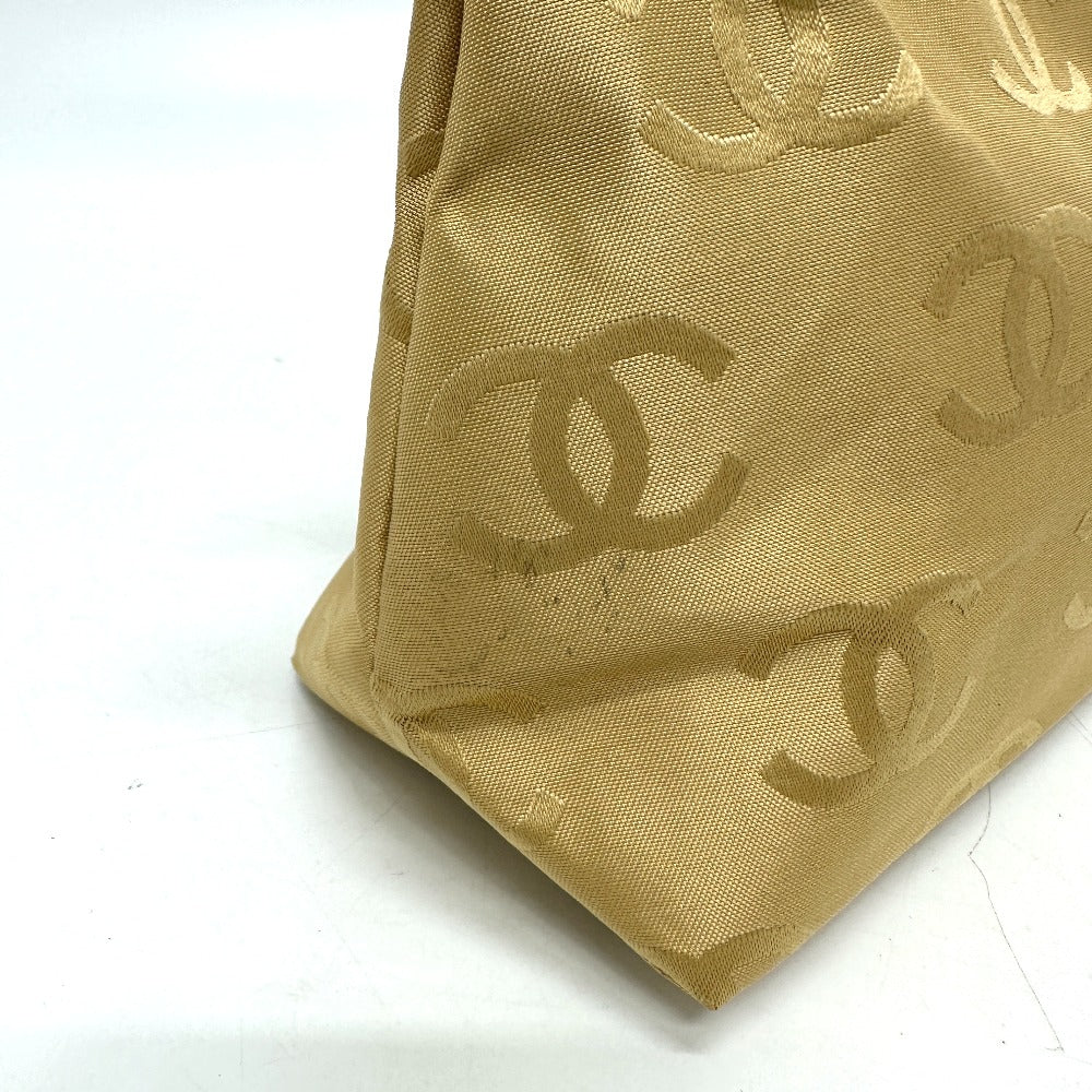 CHANEL ワイルドステッチ カバン ポーチ付き トートバッグ カーフスキン レディース ベージュ