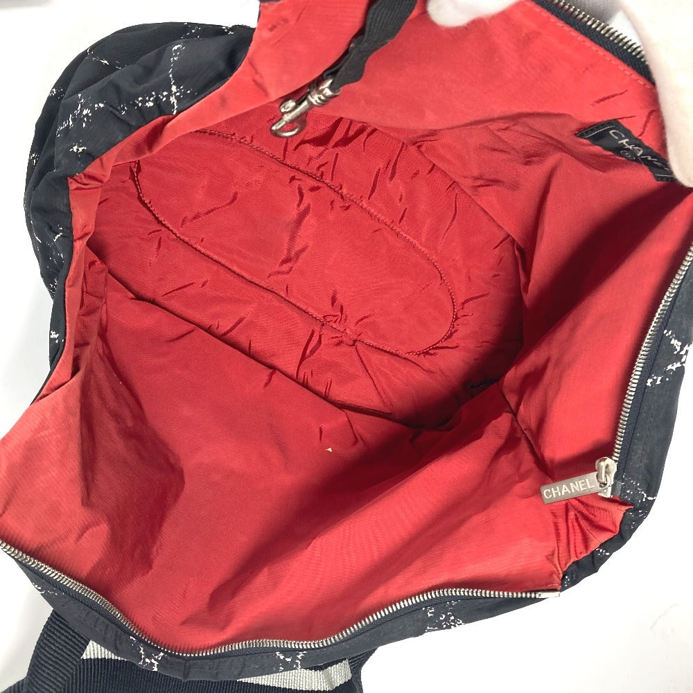 CHANEL 旧トラベルライン ペットバッグ 肩掛け カバン ショルダーバッグ 肩掛け ボストンバッグ ナイロン ユニセックス ブラック - brandshop-reference