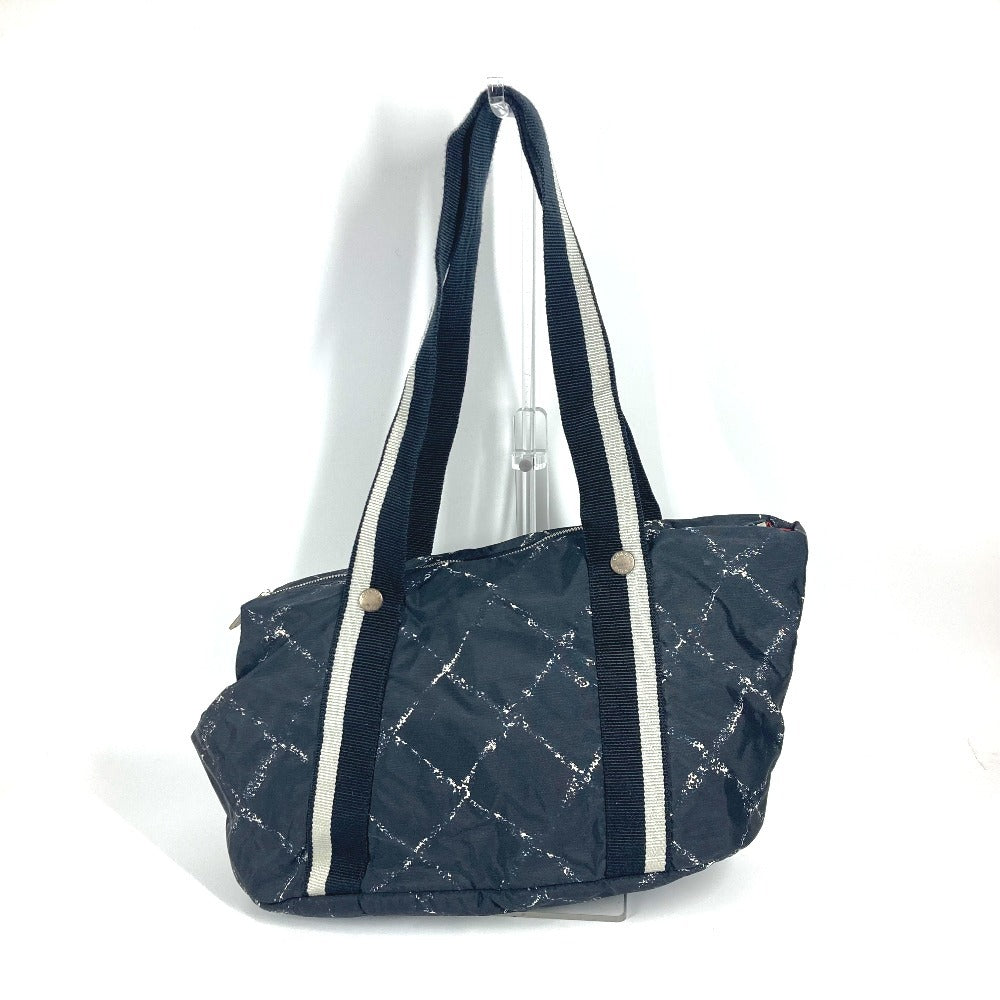 CHANEL 旧トラベルライン ペットバッグ 肩掛け カバン ショルダーバッグ 肩掛け ボストンバッグ ナイロン ユニセックス ブラック - brandshop-reference