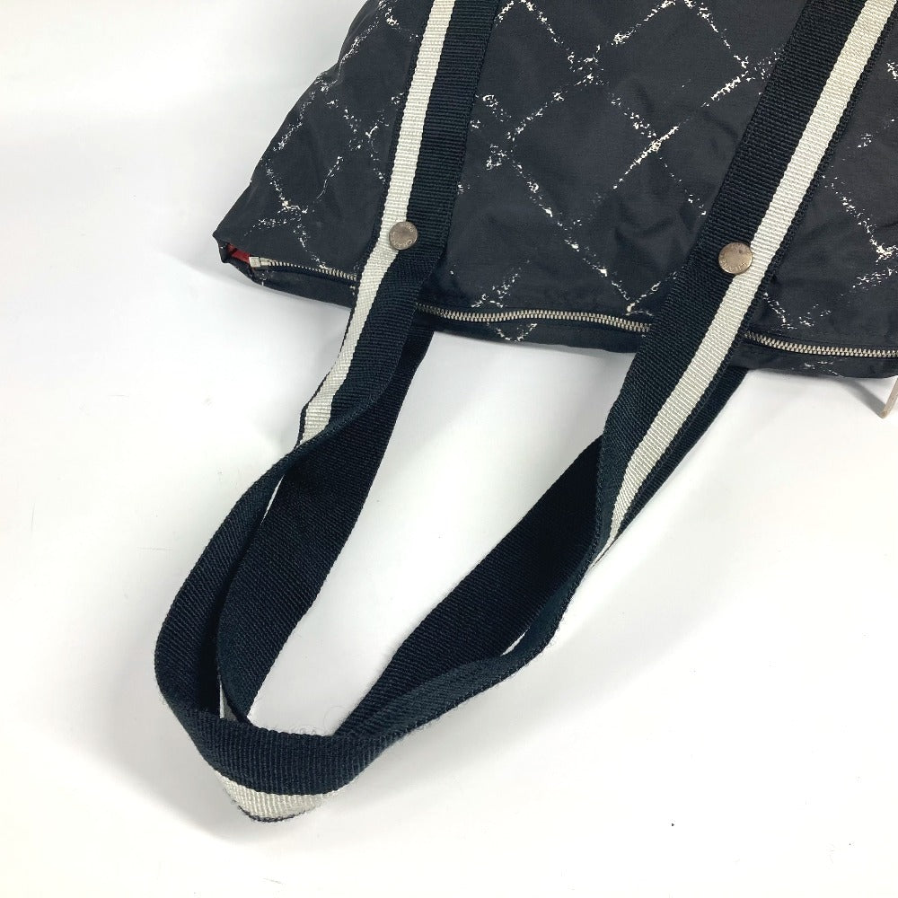 CHANEL 旧トラベルライン ペットバッグ 肩掛け カバン ショルダーバッグ 肩掛け ボストンバッグ ナイロン ユニセックス ブラック - brandshop-reference