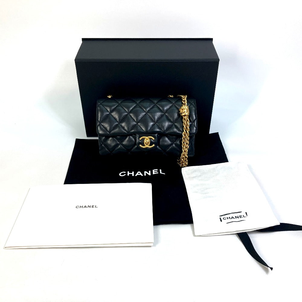 CHANEL AS3393 CC ココマーク マトラッセ カバン チェーン 斜め掛け バッグ ショルダーバッグ ラムスキン レディース ブラック