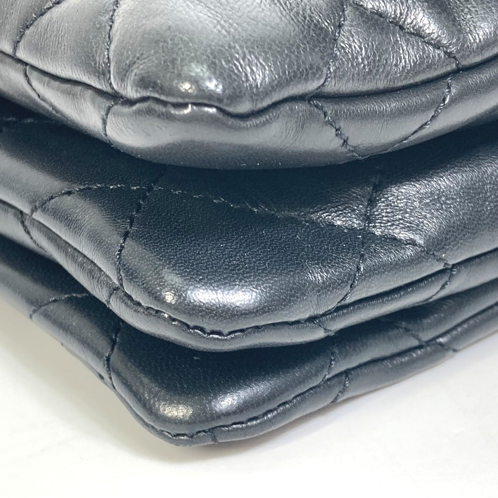CHANEL AS3393 CC ココマーク マトラッセ カバン チェーン 斜め掛け バッグ ショルダーバッグ ラムスキン レディース ブラック