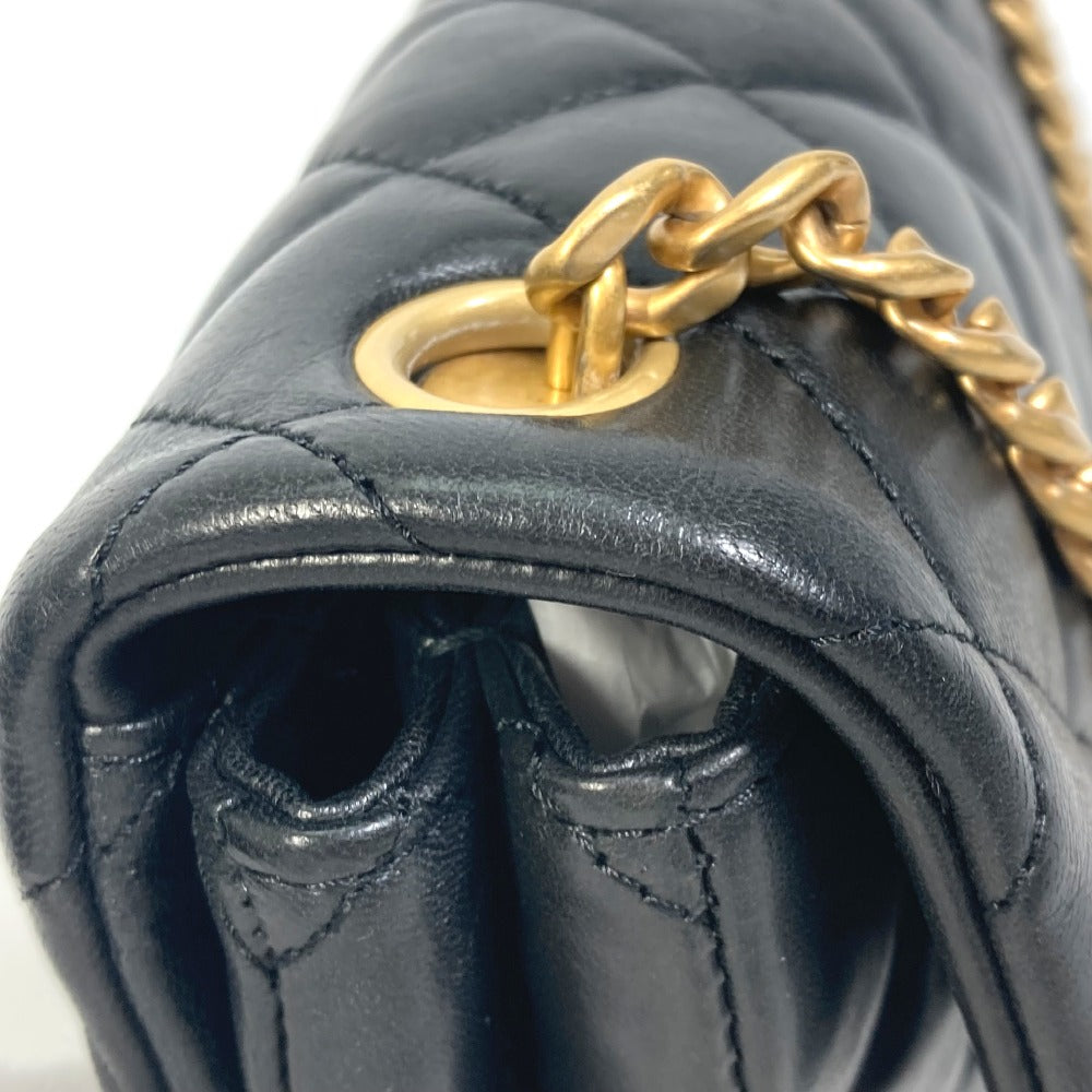 CHANEL AS3393 CC ココマーク マトラッセ カバン チェーン 斜め掛け バッグ ショルダーバッグ ラムスキン レディース ブラック