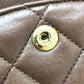CHANEL A01112 マトラッセ25 マトラッセ 25 Wフラップ Wチェーン 斜め掛け 肩掛け カバン バッグ ショルダーバッグ ラムスキン レディース ブラウン