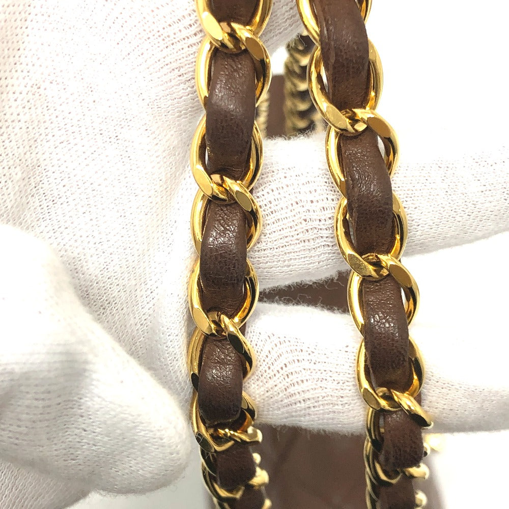 CHANEL A01112 マトラッセ25 マトラッセ 25 Wフラップ Wチェーン 斜め掛け 肩掛け カバン バッグ ショルダーバッグ ラムスキン レディース ブラウン