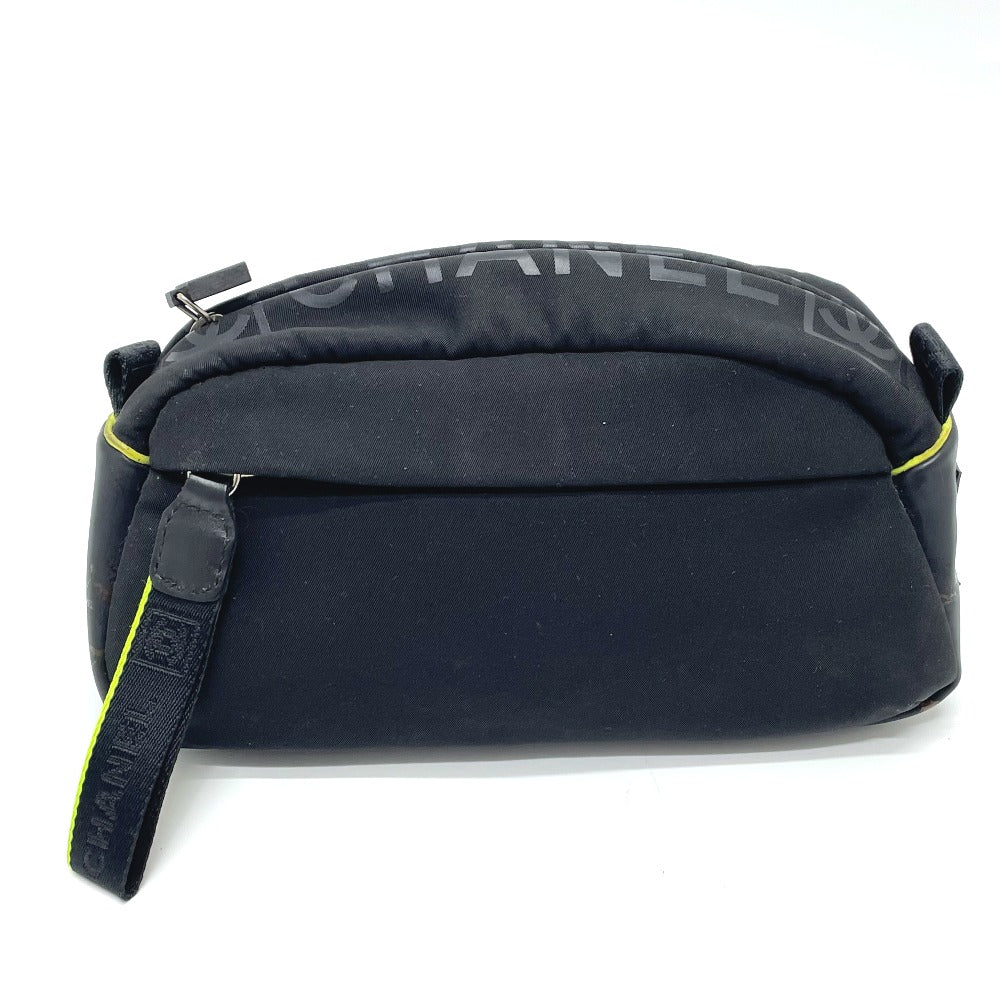 CHANEL Sport Line Pouch, Small Items, Bag, Second Bag, Nylon, Women's, Black