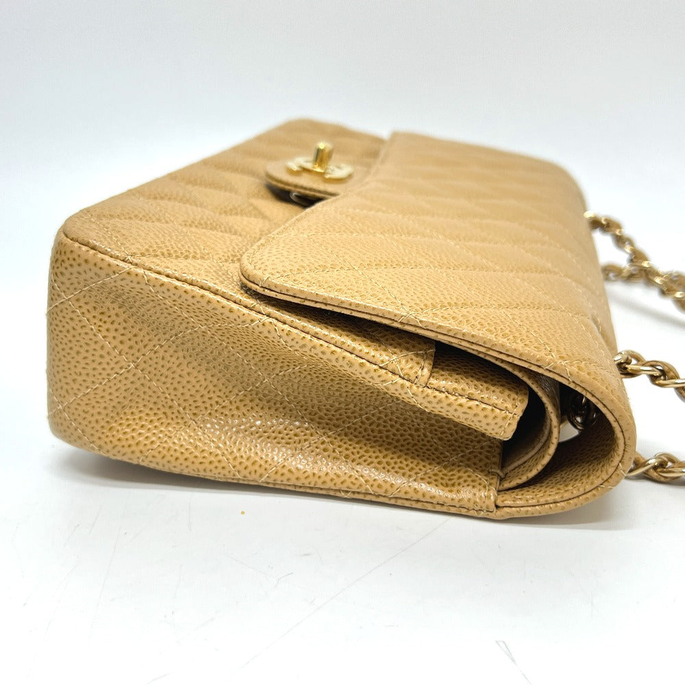 CHANEL A01112 マトラッセ25 マトラッセ 25 Wチェーン カバン バッグ ショルダーバッグ キャビアスキン レディース ベージュ