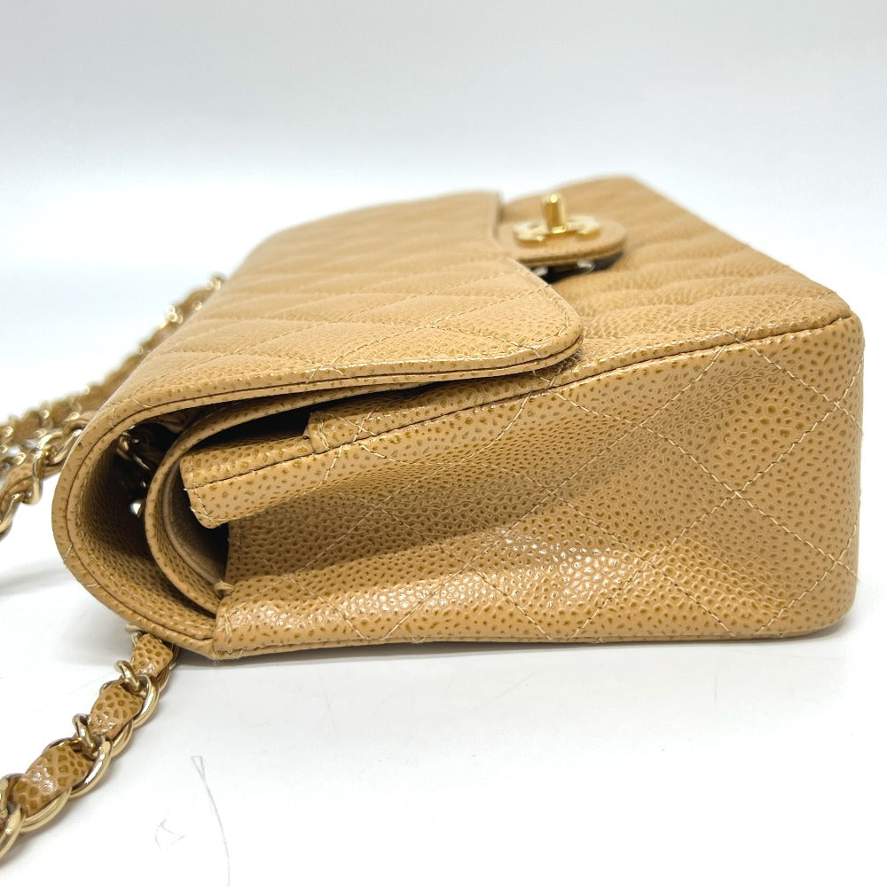 CHANEL A01112 マトラッセ25 マトラッセ 25 Wチェーン カバン バッグ ショルダーバッグ キャビアスキン レディース ベージュ