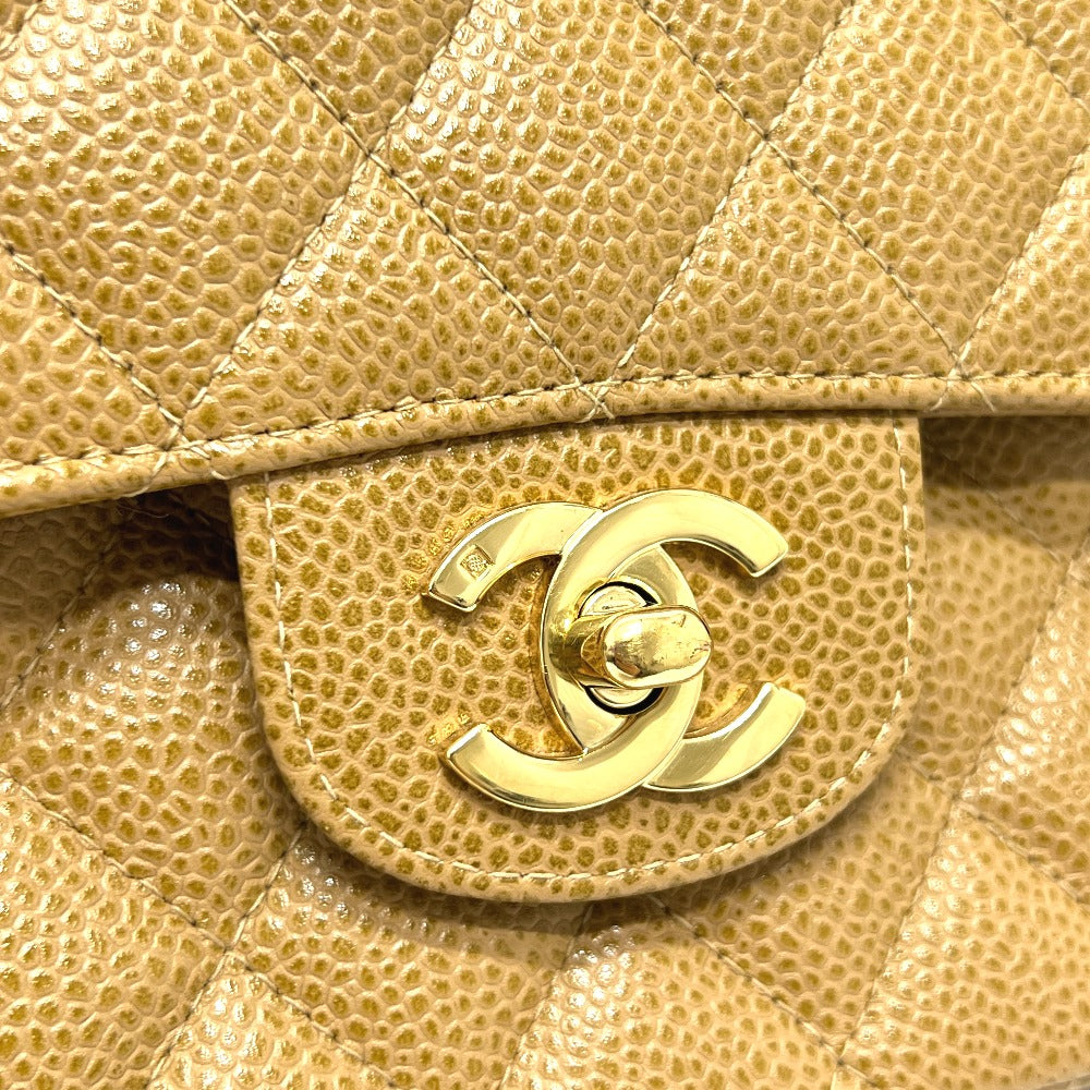 CHANEL A01112 マトラッセ25 マトラッセ 25 Wチェーン カバン バッグ ショルダーバッグ キャビアスキン レディース ベージュ