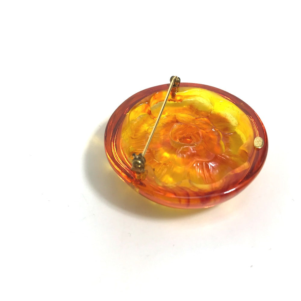 CHANEL ブランド小物 96A カメリア サークル型 アクセサリー ブローチ プラスチック レディース オレンジ - brandshop-reference