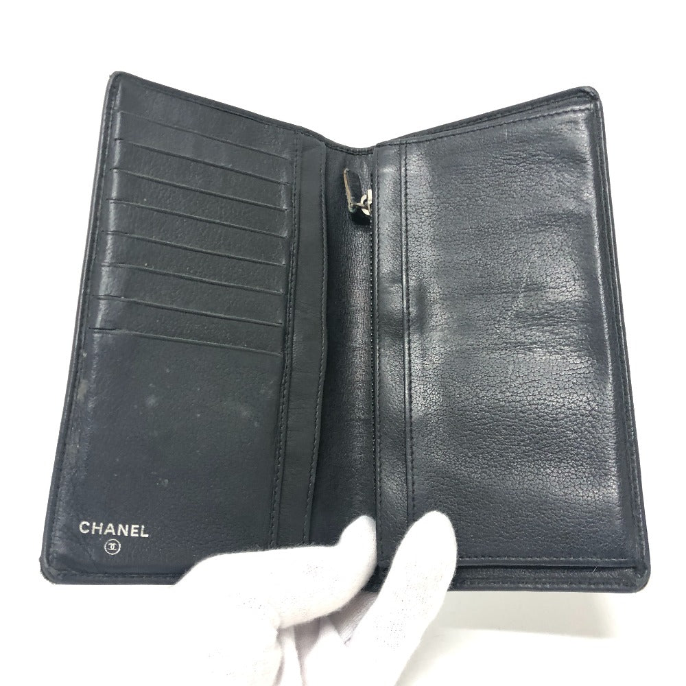 CHANEL カメリア 2つ折り財布 長財布 財布 ウォレット 長財布 レザー レディース ブラック - brandshop-reference