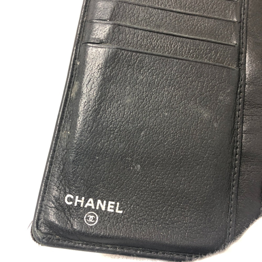 CHANEL カメリア 2つ折り財布 長財布 財布 ウォレット 長財布 レザー レディース ブラック - brandshop-reference