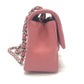CHANEL Mini Matelasse 20 Single Chain Bag SilverHardware Shoulder Bag Lambskin Leather pink Used