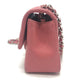 CHANEL Mini Matelasse 20 Single Chain Bag SilverHardware Shoulder Bag Lambskin Leather pink Used