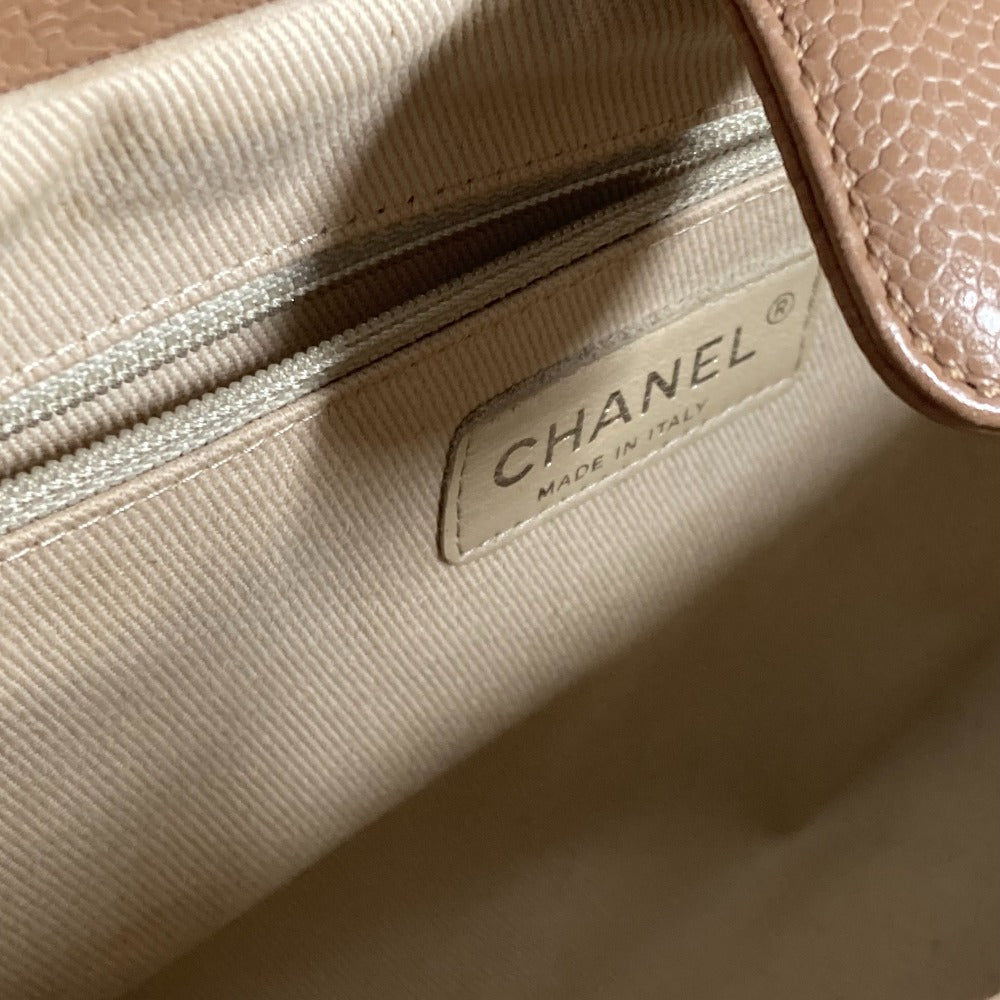 CHANEL CC ココマーク 2WAYバッグ カバン ショルダーバッグ 肩掛け トートバッグ キャビアスキン レディース ベージュ - brandshop-reference