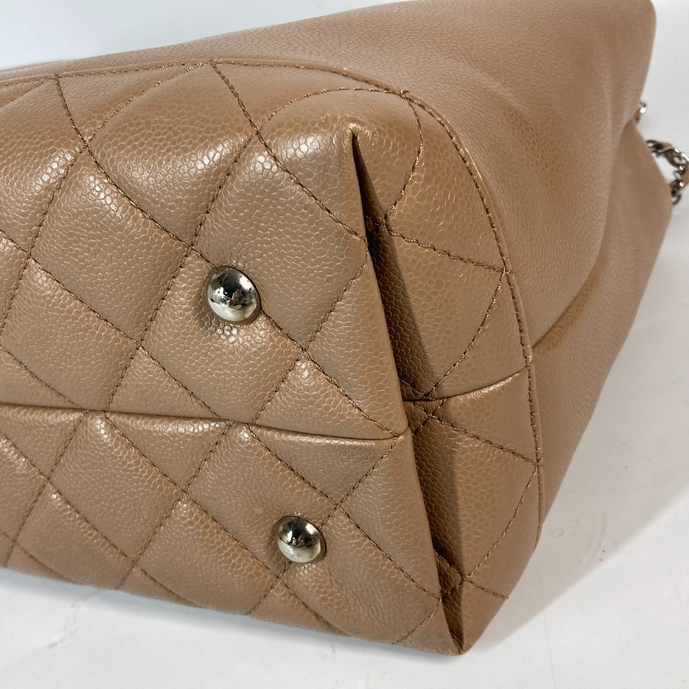 CHANEL CC ココマーク 2WAYバッグ カバン ショルダーバッグ 肩掛け トートバッグ キャビアスキン レディース ベージュ - brandshop-reference