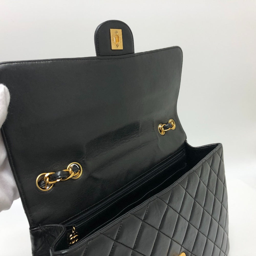 CHANEL マトラッセ30 Wチェーン マトラッセ カバン バッグ ハンドバッグ ショルダーバッグ ラムスキン レディース ブラック - brandshop-reference