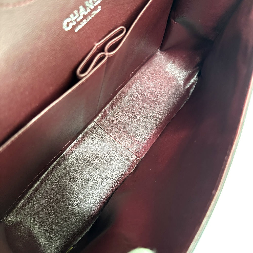 CHANEL A58600 マトラッセ30 Wフラップ Wチェーン 肩掛け 斜め掛け カバン ショルダーバッグ ラムスキン レディース ブラック