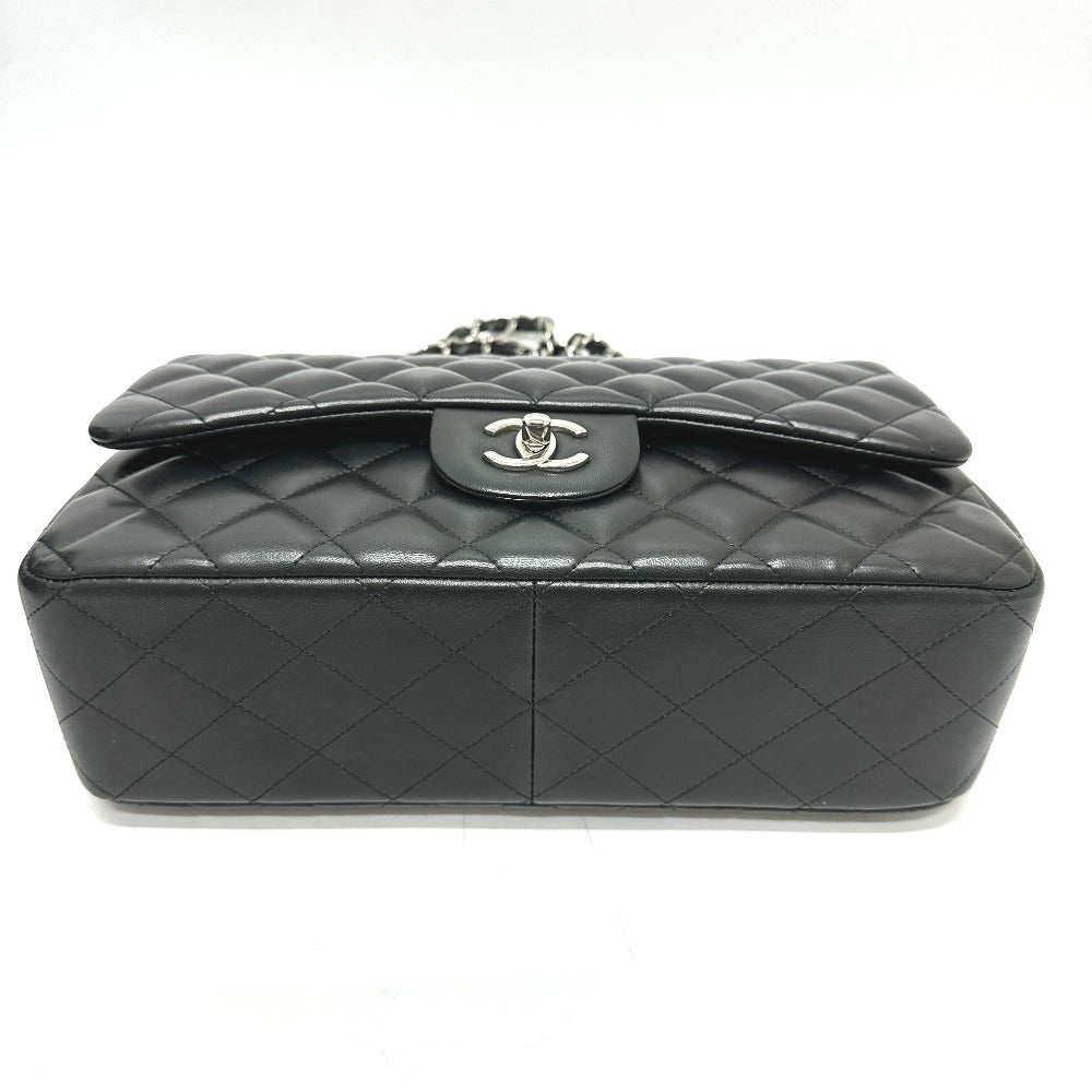 CHANEL A58600 マトラッセ30 Wフラップ Wチェーン 肩掛け 斜め掛け カバン ショルダーバッグ ラムスキン レディース ブラック