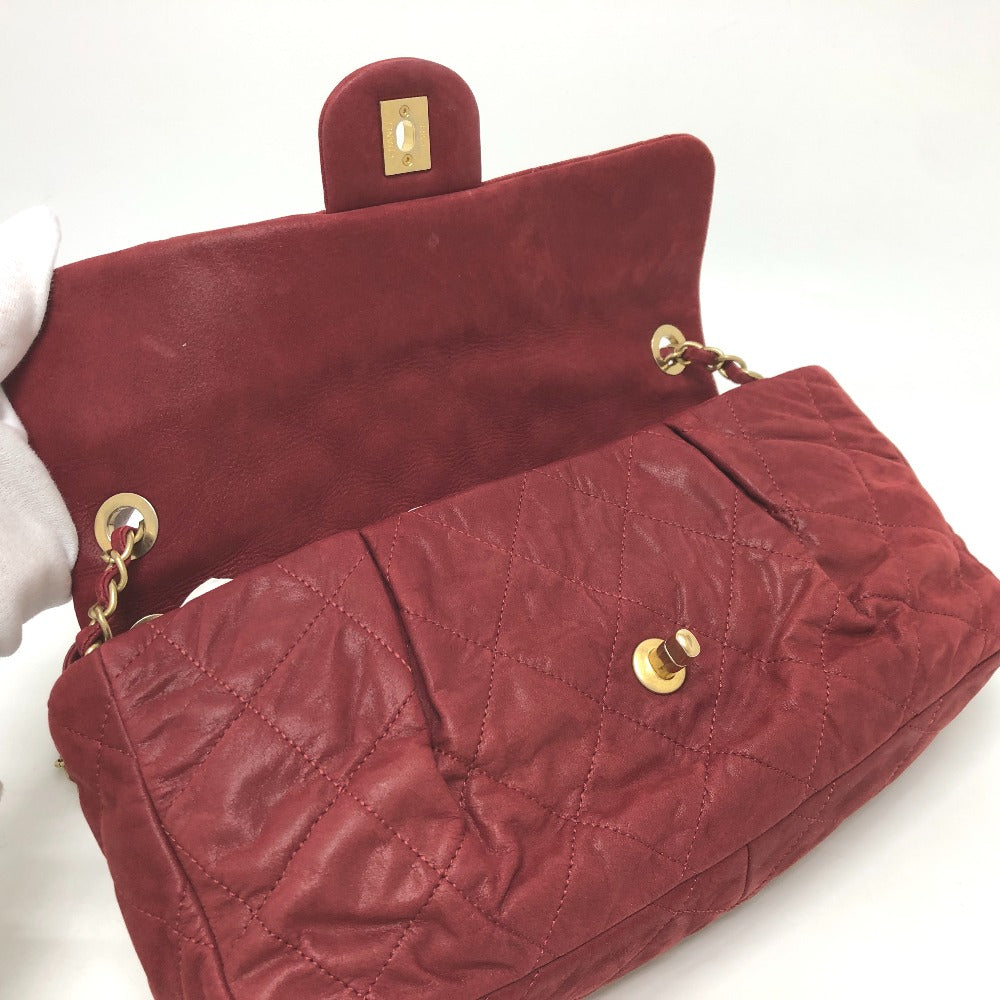 CHANEL マトラッセ 30 ココマーク Wチェーン ショルダーバッグ コーティングレザー レディース レッド - brandshop-reference