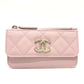 CHANEL マトラッセ ココマーク ロゴ 小物 フラグメントケース カードケース コインケース キャビアスキン レディース ピンク - brandshop-reference