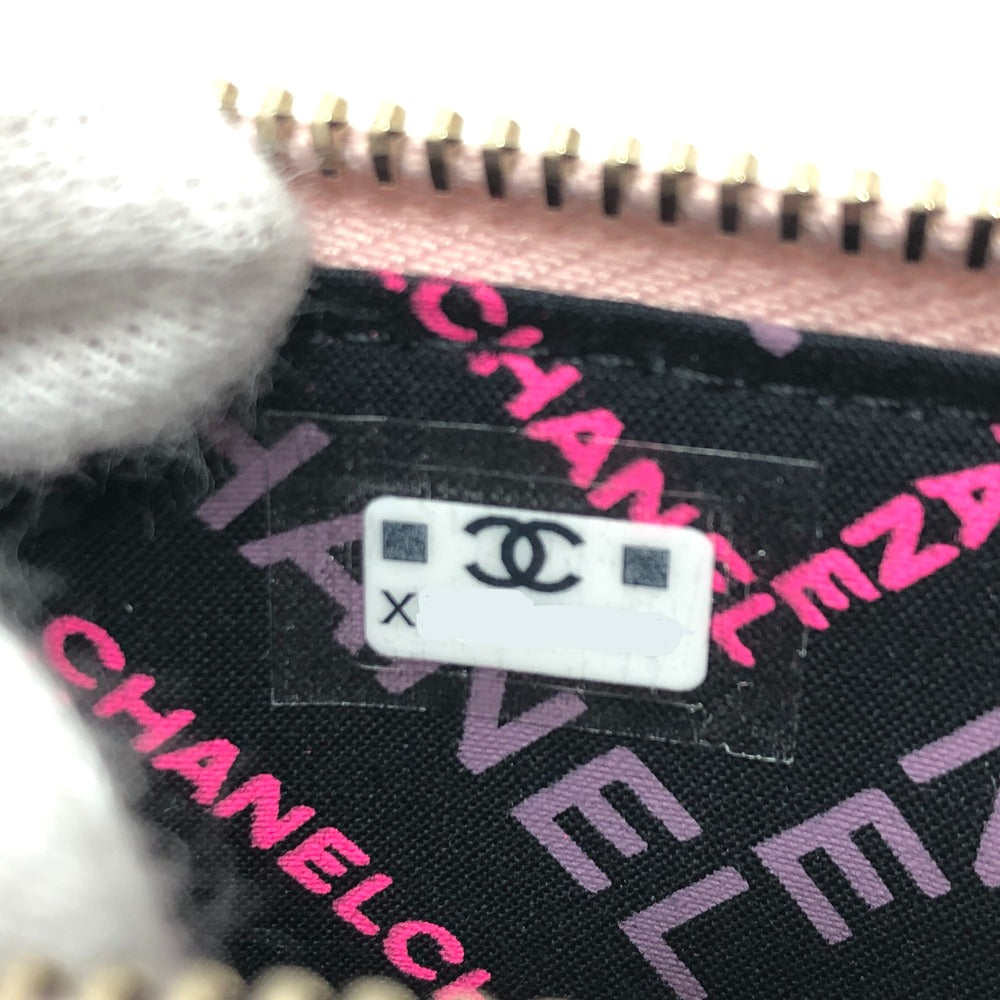 CHANEL マトラッセ ココマーク ロゴ 小物 フラグメントケース カードケース コインケース キャビアスキン レディース ピンク - brandshop-reference