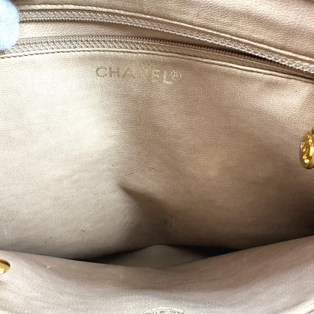 CHANEL ヴィンテージ CC ココマーク Wチェーン ロゴ 肩掛け カバン トートバッグ チェーンバッグ ショルダーバッグ キャビアスキン レディース ピンク - brandshop-reference
