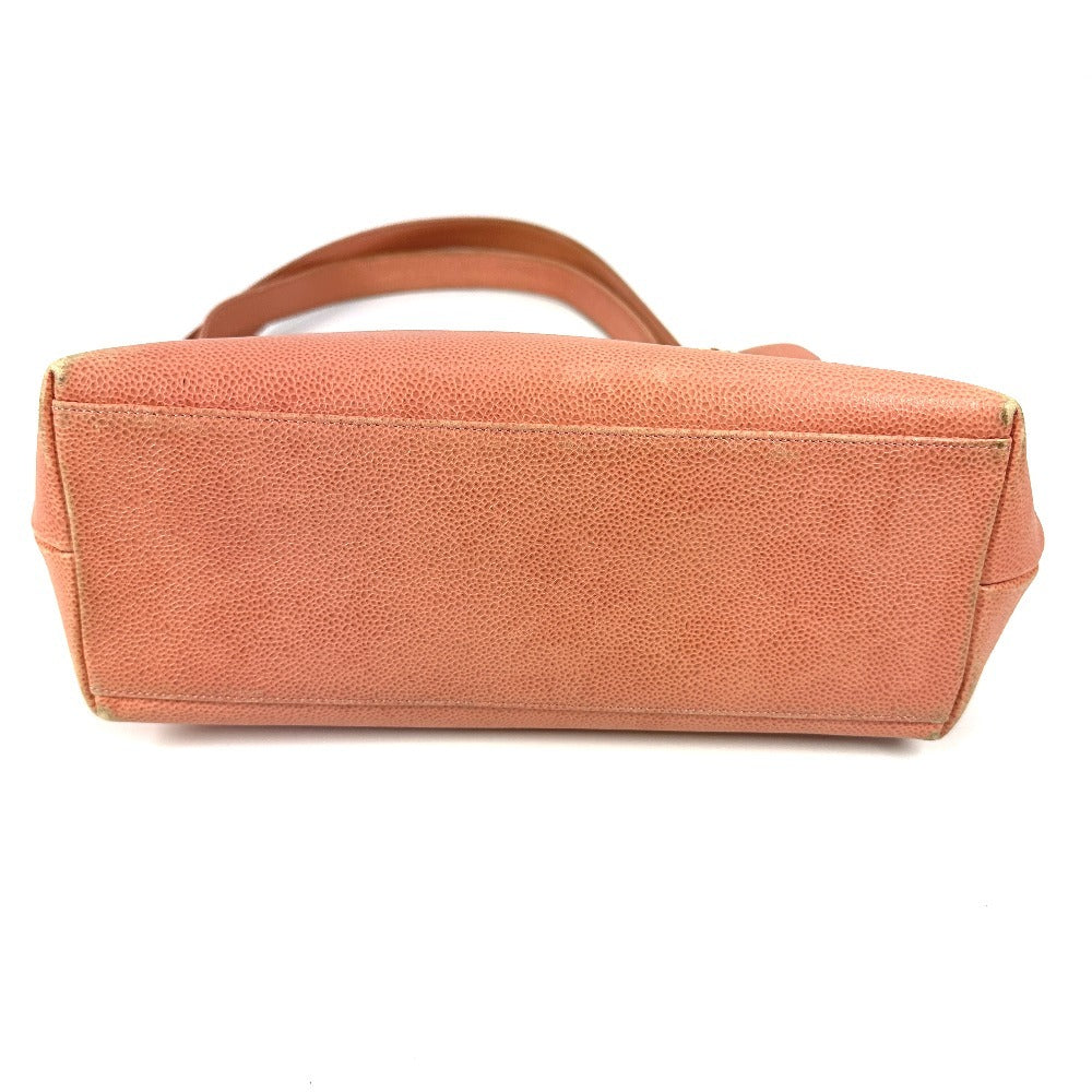 CHANEL ヴィンテージ CC ココマーク Wチェーン ロゴ 肩掛け カバン トートバッグ チェーンバッグ ショルダーバッグ キャビアスキン レディース ピンク - brandshop-reference