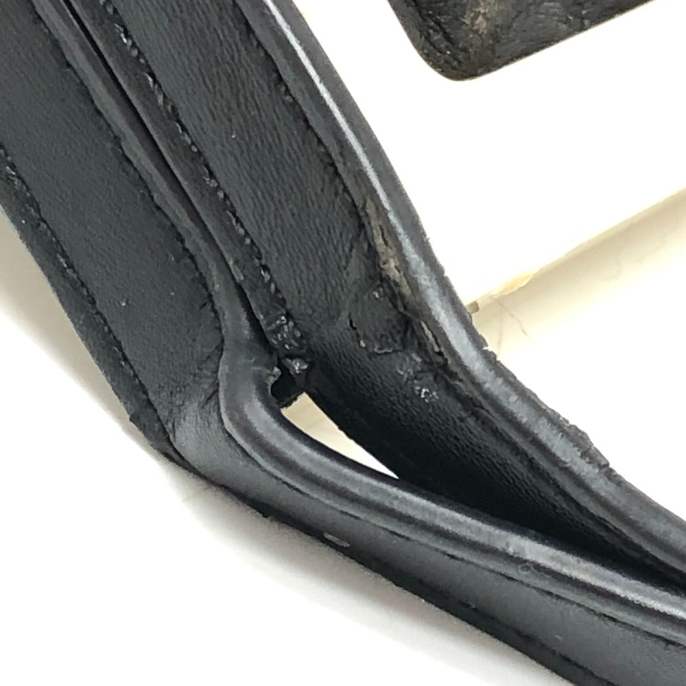 CHANEL Chocolate Bar Bag Clasp Here Mark Handbag Shoulder Bag Lambskin Women's Black