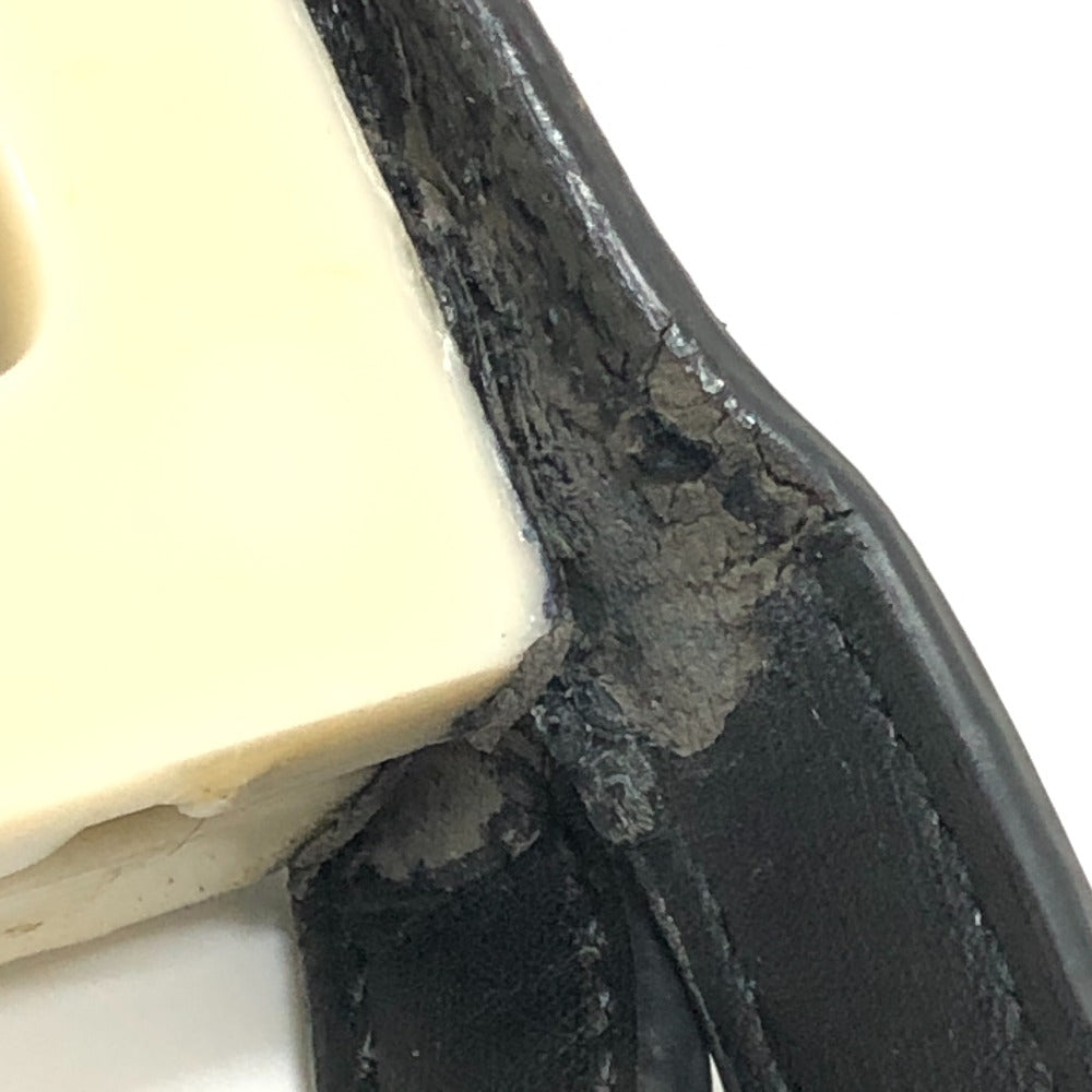 CHANEL Chocolate Bar Bag Clasp Here Mark Handbag Shoulder Bag Lambskin Women's Black