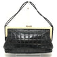 CHANEL Chocolate Bar Bag Clasp Here Mark Handbag Shoulder Bag Lambskin Women's Black