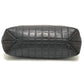 CHANEL Chocolate Bar Bag Clasp Here Mark Handbag Shoulder Bag Lambskin Women's Black