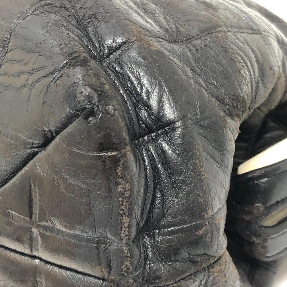 CHANEL Chocolate Bar Bag Clasp Here Mark Handbag Shoulder Bag Lambskin Women's Black